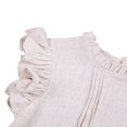 thumbnail image 3 of Toddler Kid Girls Solid Color Princess Dresses  Sweet Ruffle Crew Neck Sleeveless Sundress Casual Clothes, 3 of 7