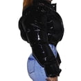 thumbnail image 2 of FOCUSNORM Femmes Juniors Mode Manches Longues Col Montant Vestes Matelassées Métalliques, 2 of 7