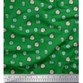 thumbnail image 1 of Soimoi Green polyester Crepe Fabric Crystals Floral Fabric Prints By Yard 52 Inch Wide, 1 of 5