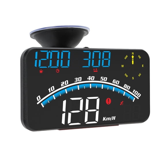 HUD GPS Speedometer, LED Screen Plug And Play Car HUD For Automobiles For Truck Blue