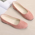 thumbnail image 2 of Kcodviy Women Girls Solid Big Business Casual Shoes Women Wide Size Slip on Flat Women Shoes Casual Shallow Comfort Casual Single Womens Casual Slip on Shoes Size 9 Shoes, 2 of 7