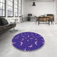 thumbnail image 4 of Ahgly Company Tapis d'Intérieur Lavable en Machine Carré Bleu Moyen, 6 Pieds Carré, 4 of 7