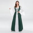 thumbnail image 4 of TopLLC Costumes d'Halloween pour Femmes, Robes d'Automne pour Femmes 2022 Mode Femmes Automne Patchwork Décontracté Épaules Dénudées Manches Longues Cosplay Robe Bandage Robe Maxi pour l'Halloween, 4 of 9