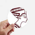 thumbnail image 1 of Egypt Totem Side Portrait Fresco Sticker Round Wall Suitcase Laptop Label Bumper, 1 of 1