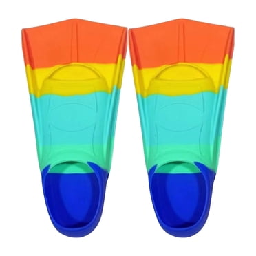 Yhmxh Palmes d'Entraînement de Natation pour Enfants pour la Nage en Longueurs, Palmes de Natation, Palmes de Natation en Silicone pour Enfants Adultes Hommes et Femmes pour la Natation, le Snorkeling et la Plongée