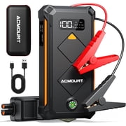 Acmount P110 3000A Portable 12V Car Battery Booster Jump Starter with Jump Leads, LED Flashlight, USB C for 10L Gas and 8L Diesel Engines