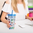 thumbnail image 1 of Oleegame 1PC Glass Bottle Creative Water Cup Football Cup PP Plastic Straw Cup Football Plastic Transparent Straw Cup 710ml Cold Change Temperature Sensitive Plastic Cup, 1 of 4