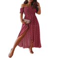 thumbnail image 1 of Julycc Women‘s Strapless Maxi Dress Summer Off Shoulder Tube Long Sleeveless Sundress, 1 of 3