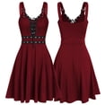 thumbnail image 2 of Heliisoer Plus Women Size Cool Solid Bandage Irregular Hem Sleeveless Camisole Mini, 2 of 6