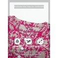 thumbnail image 4 of ORUYROP Chemisiers Chemises Hauts Décontractés Boho à Imprimé Floral à Col en V à Manches Longues Amples pour Femmes, 4 of 7
