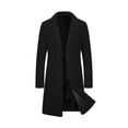 thumbnail image 1 of Innerwin Manteau Trench-Coat Homme à Col Cranté Manches Longues Décontracté Noir 3TG, 1 of 8