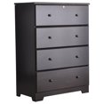 thumbnail image 1 of Better Home Products Isabela Commode à 4 Tiroirs en Bois de Pin Massif, Fini Tabac, 1 of 8