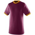 thumbnail image 2 of Ringer T-Shirt 3Xl Maroon/Gold, 2 of 2