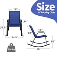 thumbnail image 3 of Costway 2 Pcs Chaise Berçante de Patio en Métal Robuste pour l'Extérieur Antidérapante Bleu Marine, 3 of 9