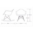 thumbnail image 2 of Nicer Furniture Matte Finish Modern Style Melded Plastic White Arm Chair, 2 of 5