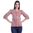 thumbnail image 1 of Moomaya Ruffle Sleeve Printed Cotton Womens Tops Plus Size Short T-Shirt Top, 1 of 4