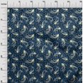 thumbnail image 3 of oneOone Polyester Spandex Medium Blue Fabric Asian Japanese Koi Fish DIY Clothing Quilting Fabric Print Fabric by Yard 56 Inch Wide, 3 of 4