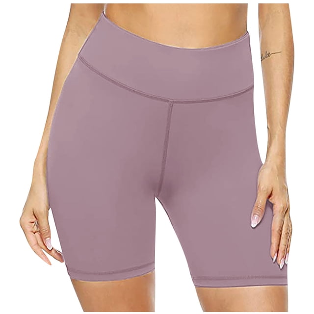 XZNGL Women Solid Color Running Shorts Sport Pant Elastic Waist Workout Shorts