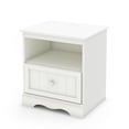 thumbnail image 1 of South Shore Savannah 1-Drawer Nightstand - End Table with Storage for Child, in Pure White, 1 of 8