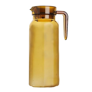 Rongfmy Pichet en Verre de 37 Onces avec Couvercle, Pichet d'Eau Chaude/froide, Jus et Thé Glacé B