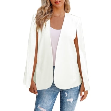HBFAGFB Women's Jacket Fashion Cape Lightweight Breathable Coats Fall Clothes Daily Wear White Size XXL