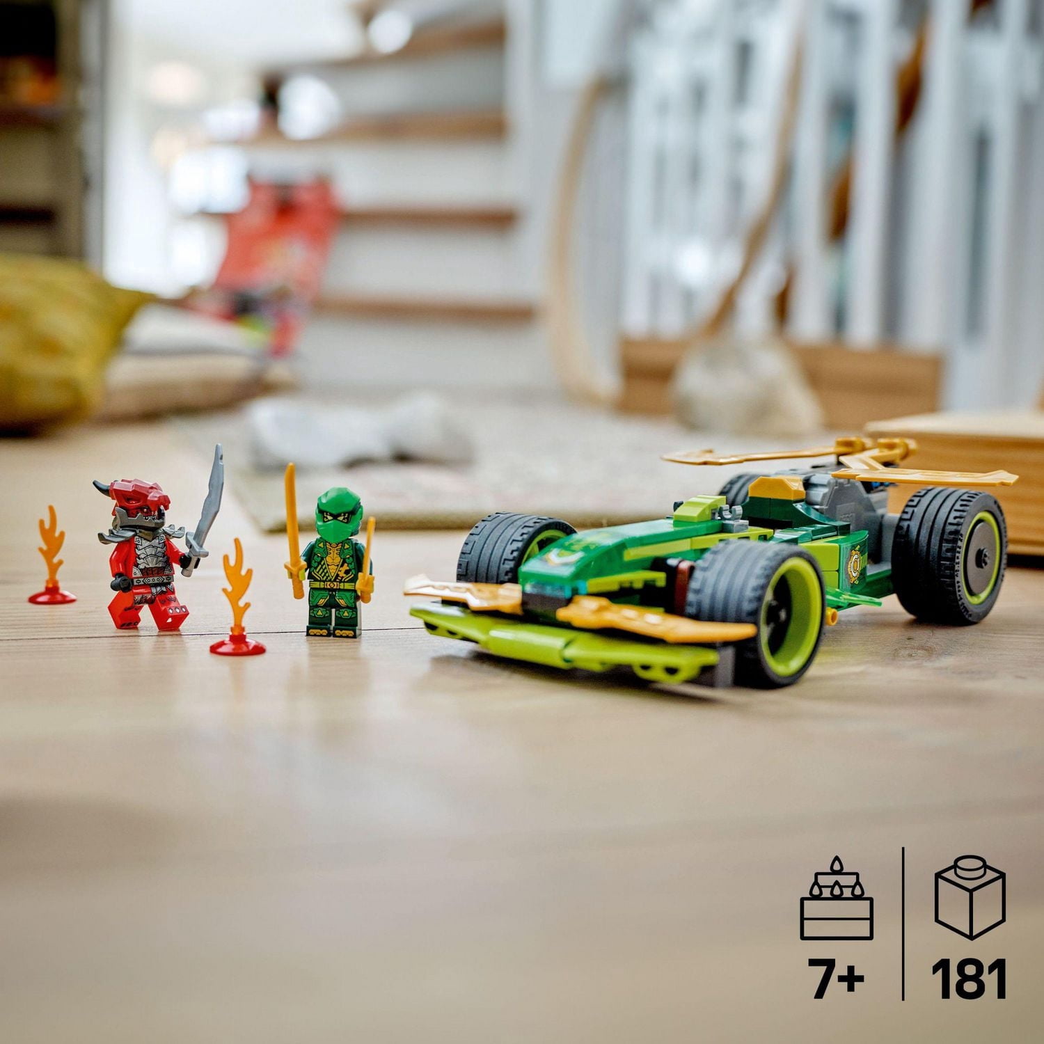 LEGO NINJAGO Lloyd's Pull-Back Race Car Toy - Building Toy for Pretend Play for Boys and Girls, Ages 7+ - Toy Car for Kids with 2 Minifigures - Gift Idea for Birthdays - 71828