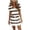2-brown summer dresses for women, variant on UPPADA Casual Stripe Dresses for Women Short Sleeve Summer Beach Dress A Line V Neck Boho Midi Dress Drawstring Waist Sundresses with Pockets,Linen Dresses for Women Blue,S