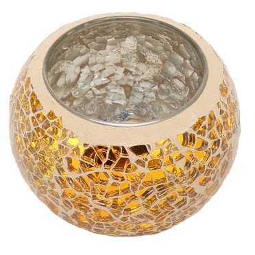 Candle Holder,Mosaic Candle Holder Handcrafted Glass Candle Holder Gold Candle Holders State-of-the-Art Design