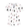 thumbnail image 4 of Penkiiy Blouse d'Été Décontractée à Col en V pour Femmes, Manches Courtes, Boutons, Blanc, 4 of 5