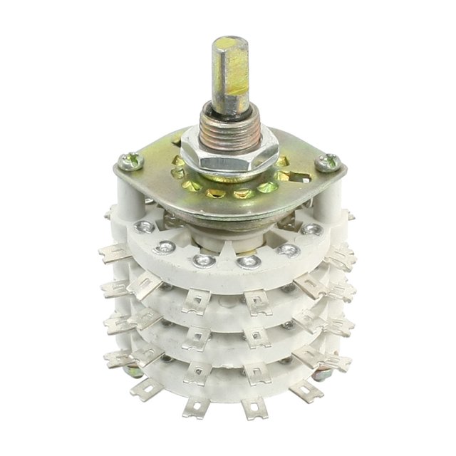 Unique Bargains 6mm Dia Shaft 8P5T 8 Pole 40 Position Band Channel Selector Rotary Switch
