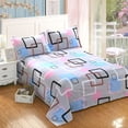 thumbnail image 4 of Apmemiss Plaid Comforter Set Full 3 Pieces Soft Bedding Plaid Comforter Set, Check Simple Geometric Square Pattern Bedding Set, Modern Soft Washed Microfiber Comforter Cover and 2 Pillowcases, 4 of 6
