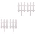 thumbnail image 3 of EIGTHTAIL 4 Sets White Plastic Fence Durable Garden Picket Fence Useful Lawn Edging, 3 of 8