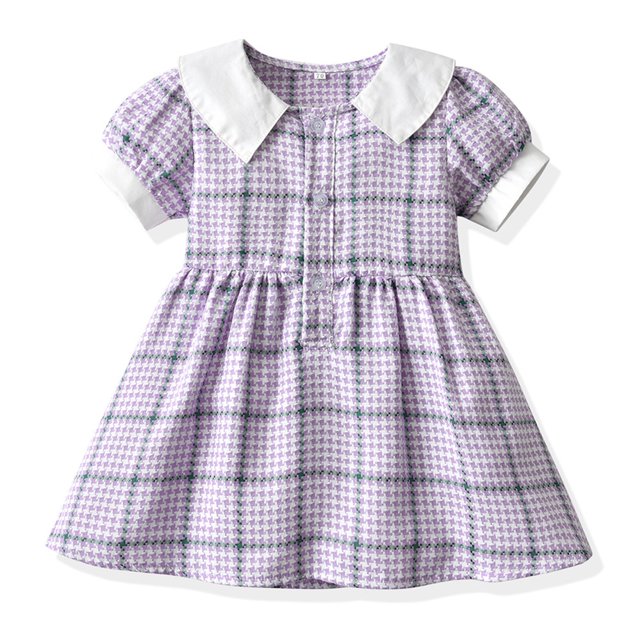 LOVZFMLL Jupe Princesse pour Filles d'Été à Manches Courtes, à Volants, Col Rond, en Dentelle Brodée, en Maille, avec Nœud