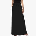 thumbnail image 2 of FAIWAD Women's Elastic High Waisted Maxi Skirt Drawstring Loose Casual Basic A-Line Skirts with Pockets, 2 of 6