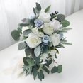 thumbnail image 3 of thinsony Bridal Bouquet Handmade Silk Flower for Valentine'S Day French Wedding, 3 of 5