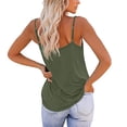 thumbnail image 4 of KIHOUT Nouveaux Hauts de Mode d'Été pour Femmes 2024, Tee-Shirts Décontractés Sans Manches à Col Rond Couleur Unie Débardeur Vert Armée TG, 4 of 7
