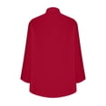 thumbnail image 5 of Timegard Chemises pour Femmes en Coton et Lin à Boutons, Col à Revers, Blouse à Manches 3/4, Hauts d'Automne avec Poches, 5 of 5
