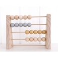 thumbnail image 4 of Wood Abacus Toy Beads Counting Playthings Simple Design Early Education Math Learning Toys Educational Prop Home Decoration Gray yellow, 4 of 9