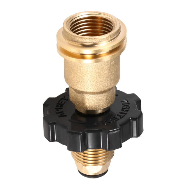 Amdohai Adaptateur de Réservoir de Propane Lixada, Valve de Régulateur en Laiton Massif, Sécurité, Réservoir POL, Se Convertit en Boyau de Régulateur QCC1/Type1