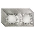 thumbnail image 1 of Fasade Art Deco Vinyl Ceiling Panel Brushed Aluminum 2ft x 4ft 5 Pack Glue Up, 1 of 5