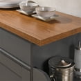 thumbnail image 5 of Pemberly Row Îlot de Cuisine avec Porte-Épices en Chêne Gris, 5 of 5