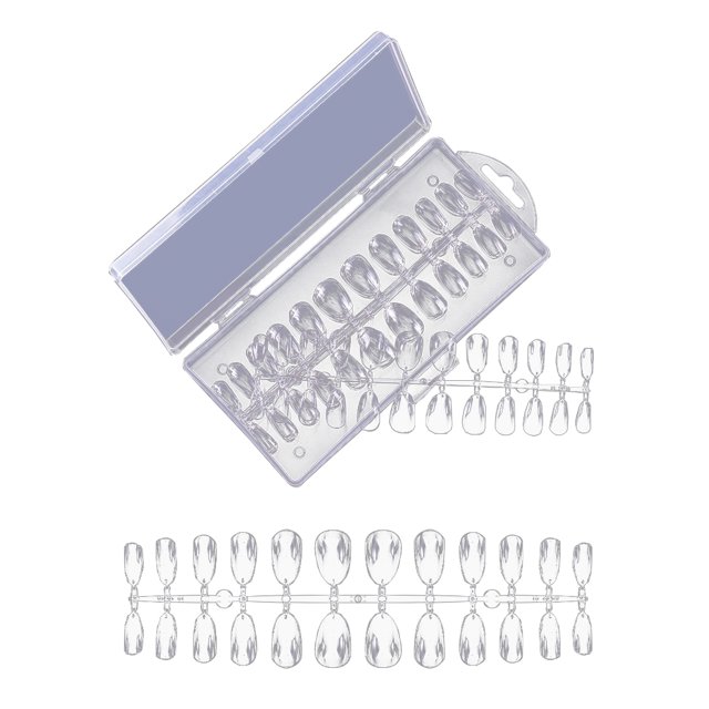240PCS Nail Tips Clear Seamless Fake Nails Artificial Nails for DIY Nail Art
