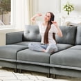 thumbnail image 3 of LLappuil Modular Sectional Sofa, 7 Seat Modular Sectional Sofa with Storage, Velvet Waterproof Anti-Scratch Sofa for Living Room, 3 of 8