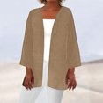 thumbnail image 1 of Mefallenssiah Cardigans pour Femmes Été Automne Couleur Unie Cardigan Manches Longues Blouse Décontractée Ample, 1 of 1