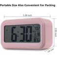 thumbnail image 3 of Battery Operated Digital Alarm Clock, 4.5 inch (about 11.4cm) Pink LCD Display Bedside Alarm Clock, 3 of 5