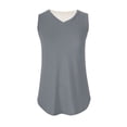thumbnail image 4 of Débardeurs pour Femmes Col en V Basique Décontracté Fluide Été Sans Manches T-Shirt, 4 of 7