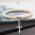 thumbnail image 2 of VONKY Unisex Cross Pendant Bracelets For Fashion Forward Individuals Lightweight Gift turquoise 1Set, 2 of 6