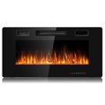 thumbnail image 1 of Gymax 36-inch Recessed Wall Mounted Electric Fireplace Heater w/ Remote Control, 1 of 10
