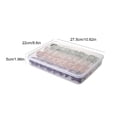 thumbnail image 3 of Food Storage Containers, Usavan Transparent Plastic Dumpling Organizer Box, Non-Slip Stackable Dishwasher Safe Fridge Bins for Kitchen Organization, 3 of 7