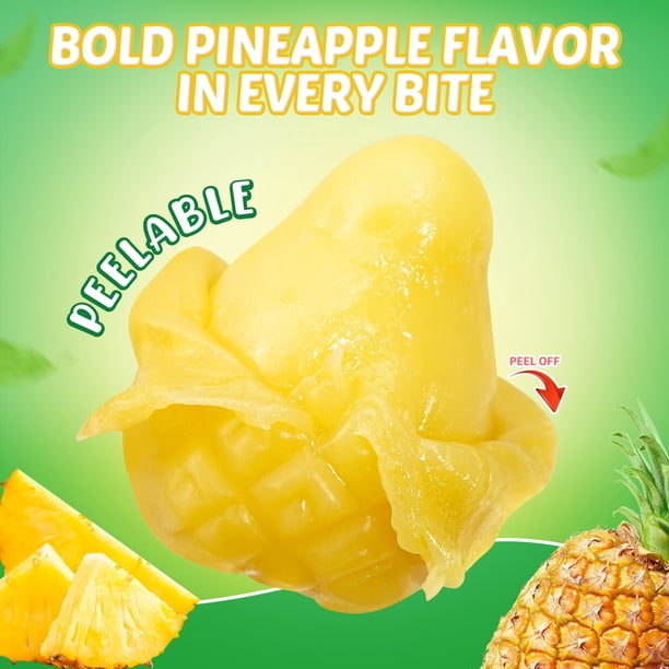 Peelerz Gummy Pineapple Peelable Candy Fat-Free Fruit Snacks 8.47